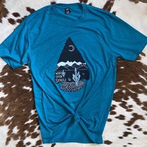 boho western graphic tee wide open spaces 🌙 cactus arrowhead moon